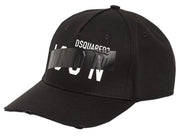 Dsquared2 Icon Tape Cotton Cap in Black