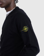 Stone Island Compass Patch Crew Neck Sweatshirt in Black