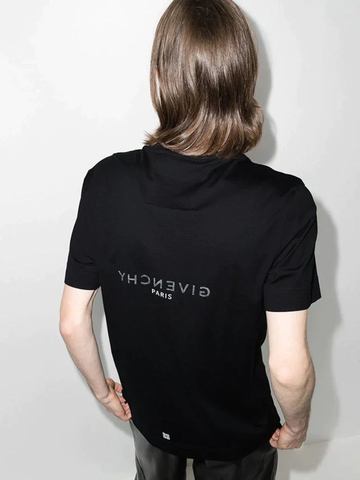 Givenchy Reverse Paris Logo Print T-Shirt in Black