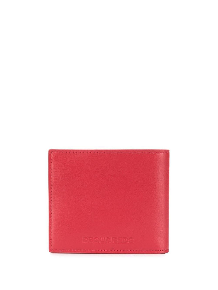 Dsquared2 Mirror Logo Bi-fold Wallet Red