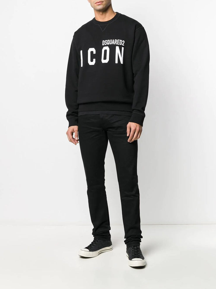 Dsquared2 ICON Sweatshirt and Short Set in Black