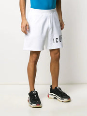 Dsquared2 ICON Logo Print Shorts in White