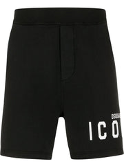 Dsquared2 ICON Hoodie and Short Set in Black