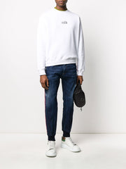 Dsquared2 Mini Icon-print Crew Neck Sweatshirt in White