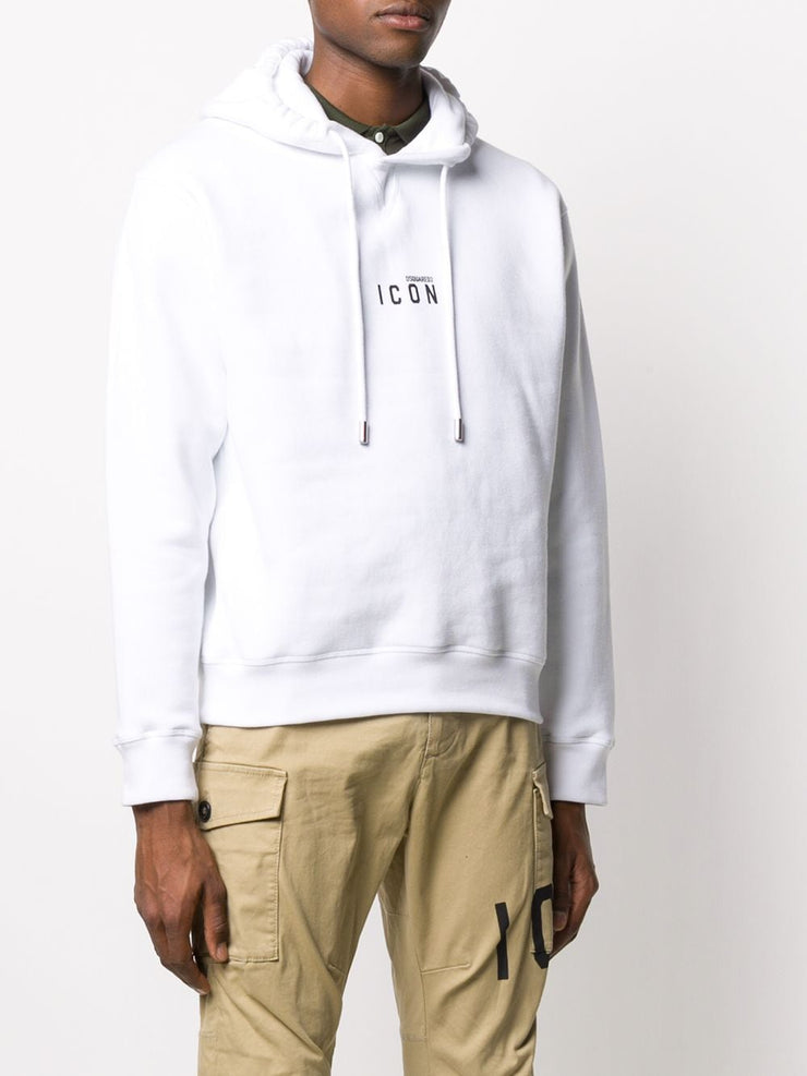 Dsquared2 Small Icon Print Hoodie in White