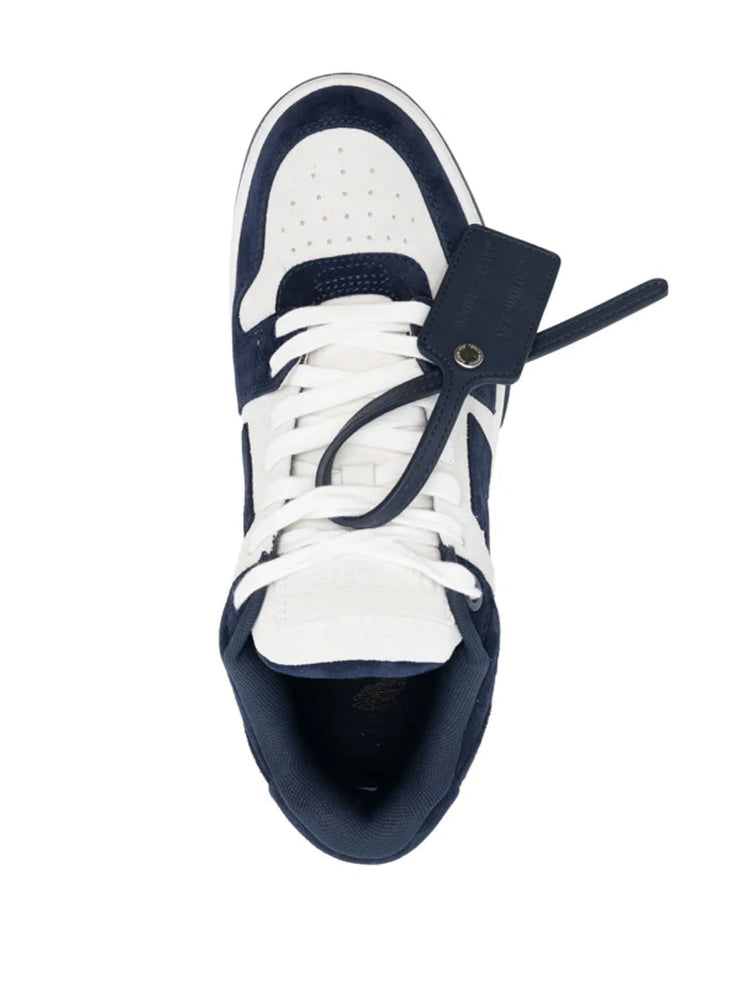 Off-White Out of Office Suede Trainers in Navy Blue