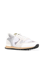 Valentino Garavani Camouflage-Print Mesh low-top Trainers in White