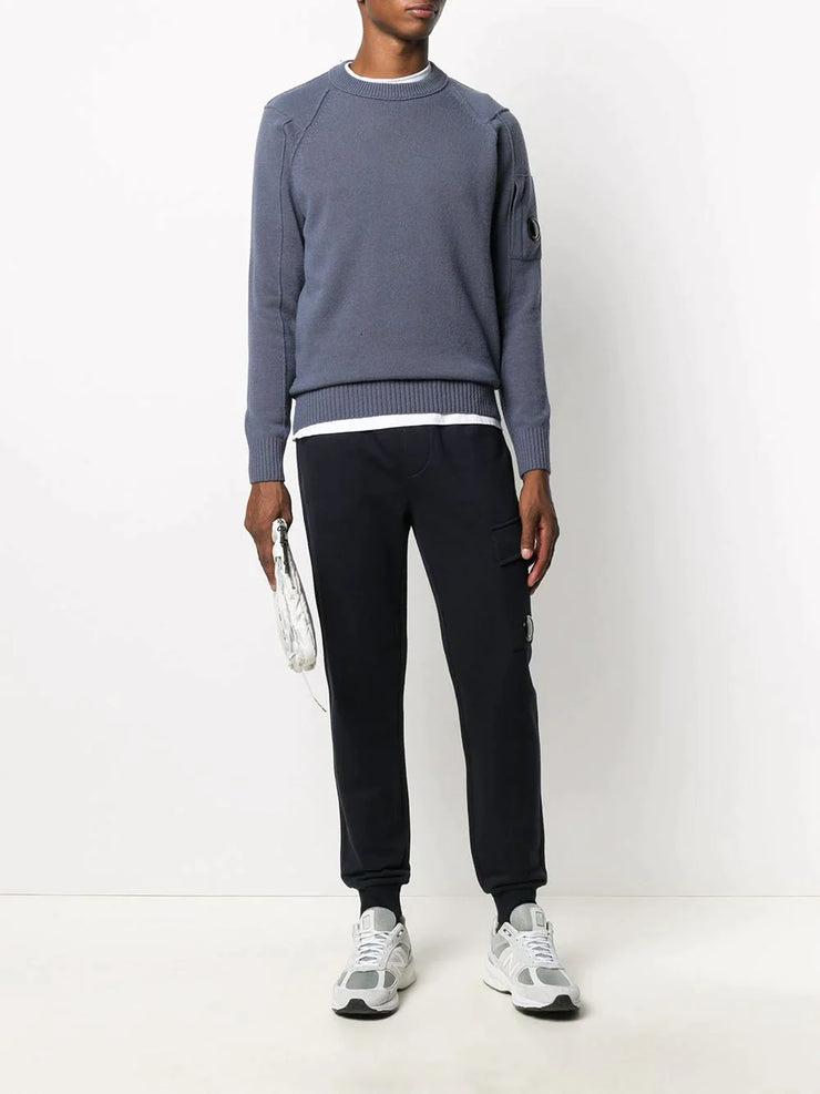 C.P. Company Sweatshirt & Diagonal Joggers Tracksuit in Total Eclipse Navy