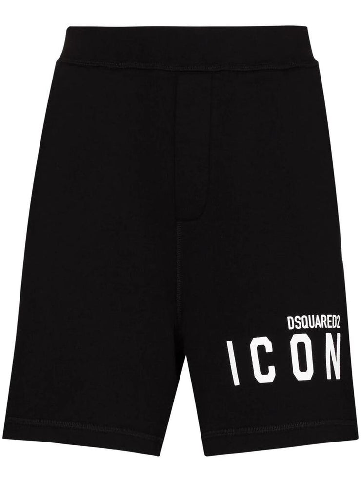 Dsquared2 ICON Sweatshirt and Short Set in Black