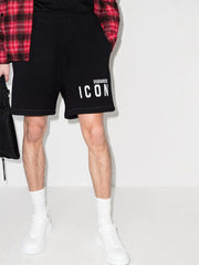 Dsquared2 ICON Sweatshirt and Short Set in Black