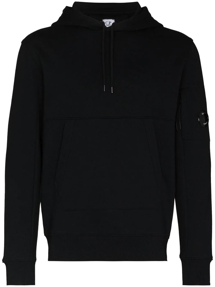 C.P. Company Logo-patch Cotton Hoodie in Black