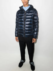 Canada Goose Crofton Padded Down Hooded Jacket in Navy