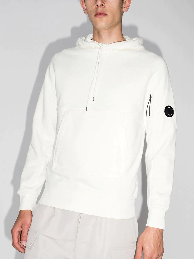 C.P. Company Logo Patch Hoodie & Short Set in White