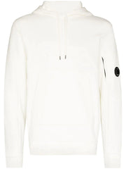 C.P. Company Logo Patch Hoodie & Short Set in White