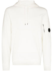 C.P. Company Logo Patch Drawstring Hoodie in White