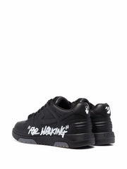 Off-White Out of Office "For Walking" Leather Trainers in Black