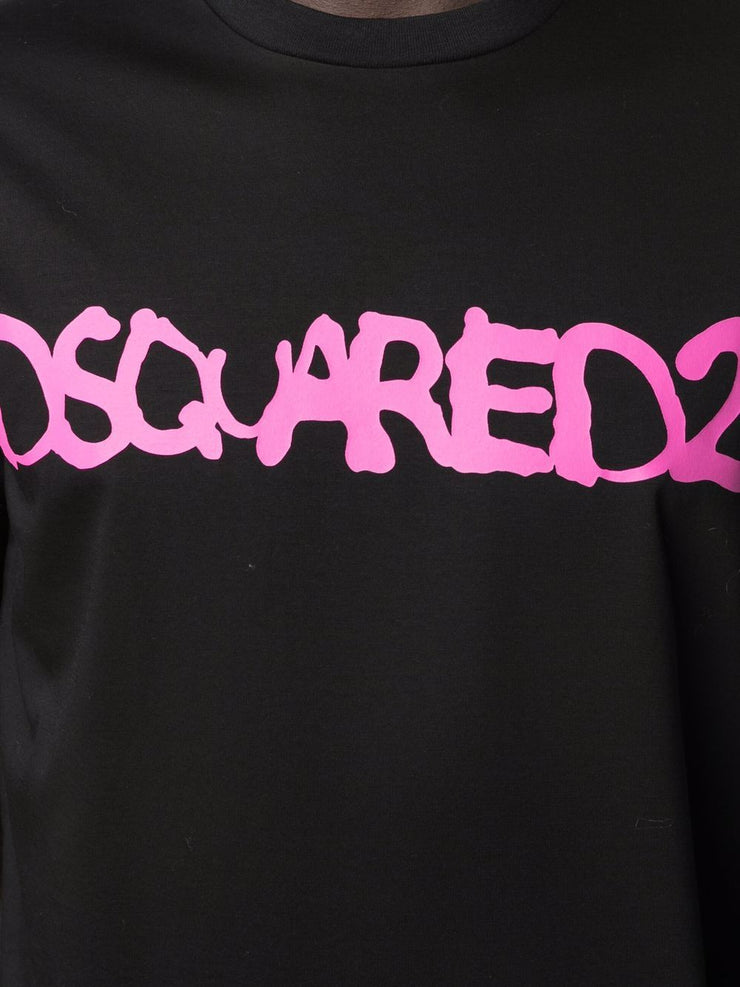 Dsquared2 Fluorescent Spray T-shirt in Black