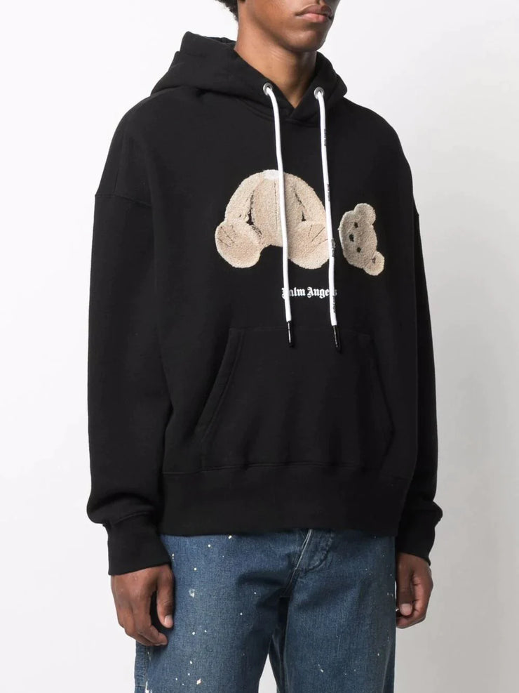 Palm Angels Bear-motif Hoodie Black