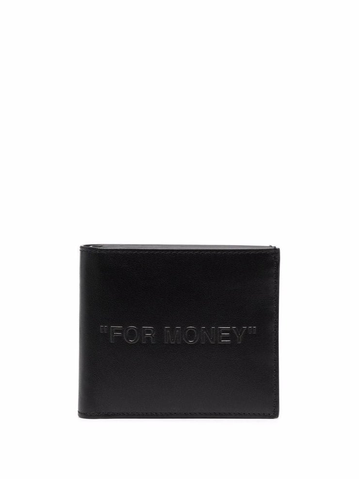 Off-White For Money Debossed Bi-Fold Wallet in Black