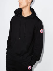 Canada Goose Huron Logo Patch Hoodie in Black