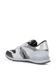 Valentino Garavani Rockstud Camouflage Trainers in Grey