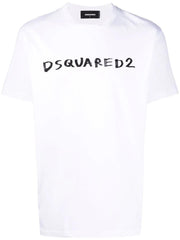 Dsquared2 Slim Logo-print Short-sleeved White T-shirt