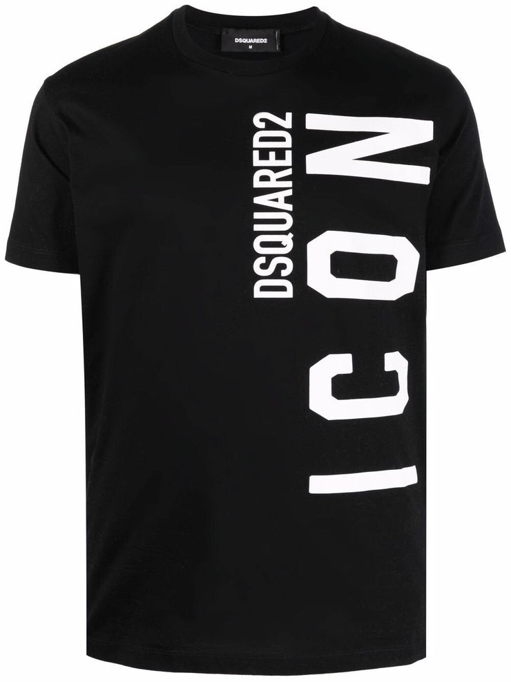 Dsquared2 Icon Vertical Logo T-shirt in Black