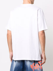 Dsquared2 Multi Paint Logo Slouch T-shirt in White