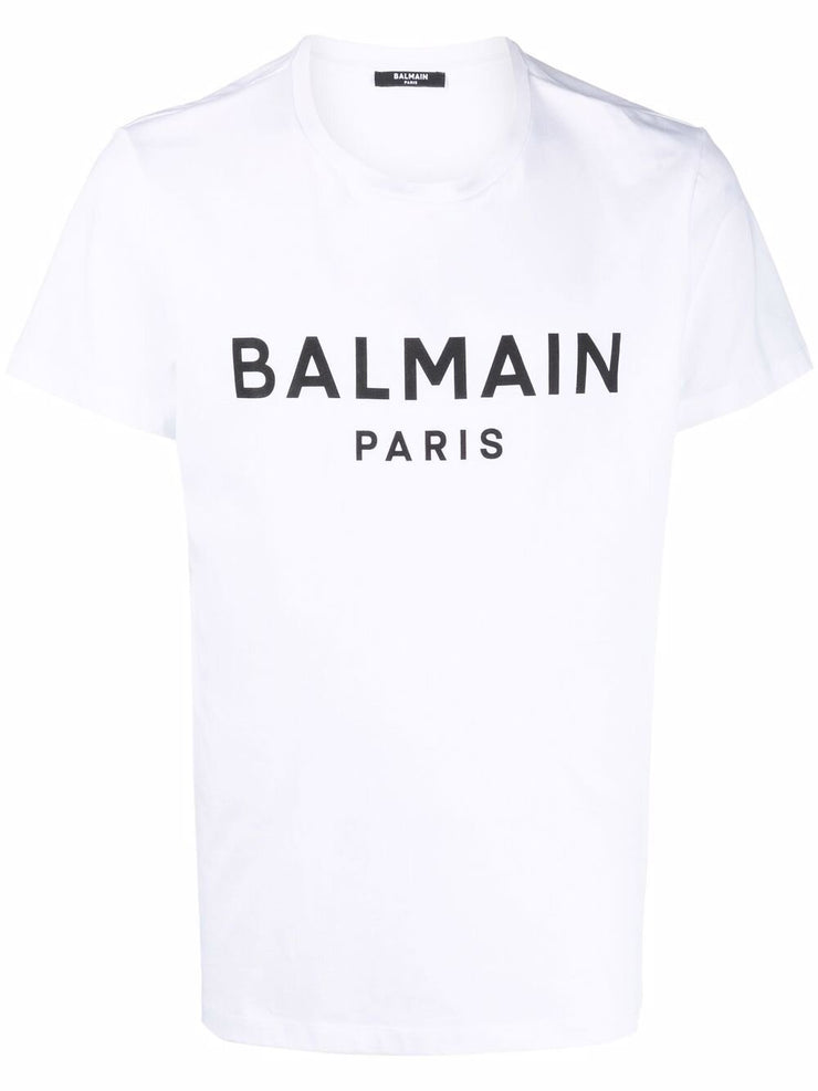 Balmain Paris Print Logo White T-shirt