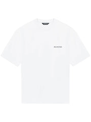 Balenciaga Logo Print Short-sleeve T-shirt White