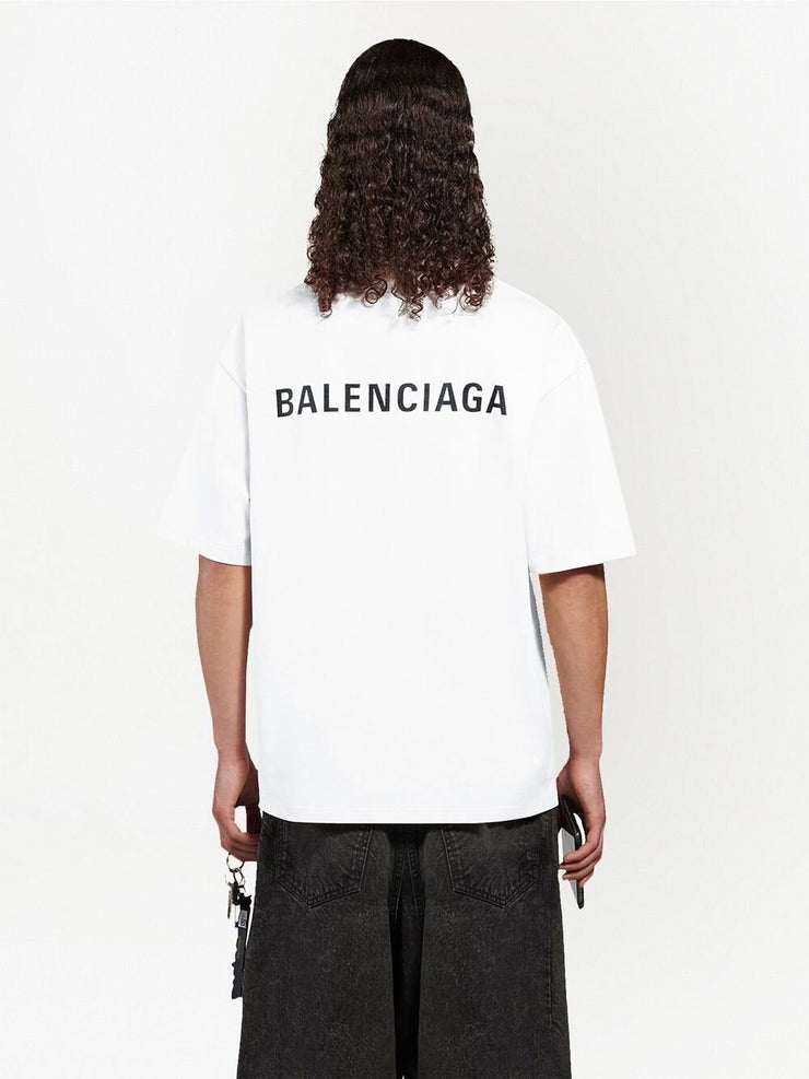 Balenciaga Logo Print Short-sleeve T-shirt White