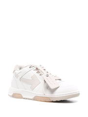 Off-White Out of Office Leather Trainers in White/Beige