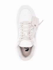 Off-White Out of Office Leather Trainers in White/Beige