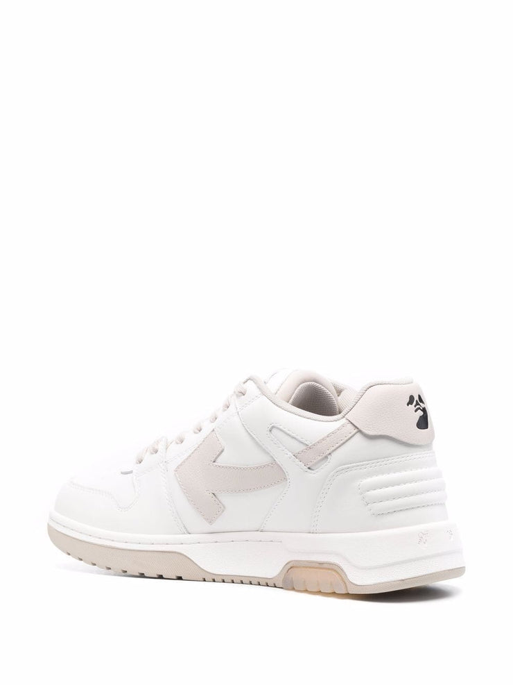 Off-White Out of Office Leather Trainers in White/Beige