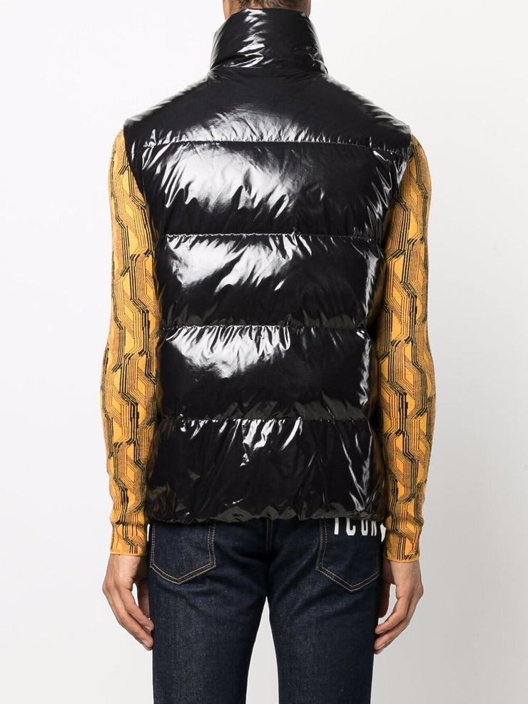 Dsquared2 Tab Gloss Gilet in Black