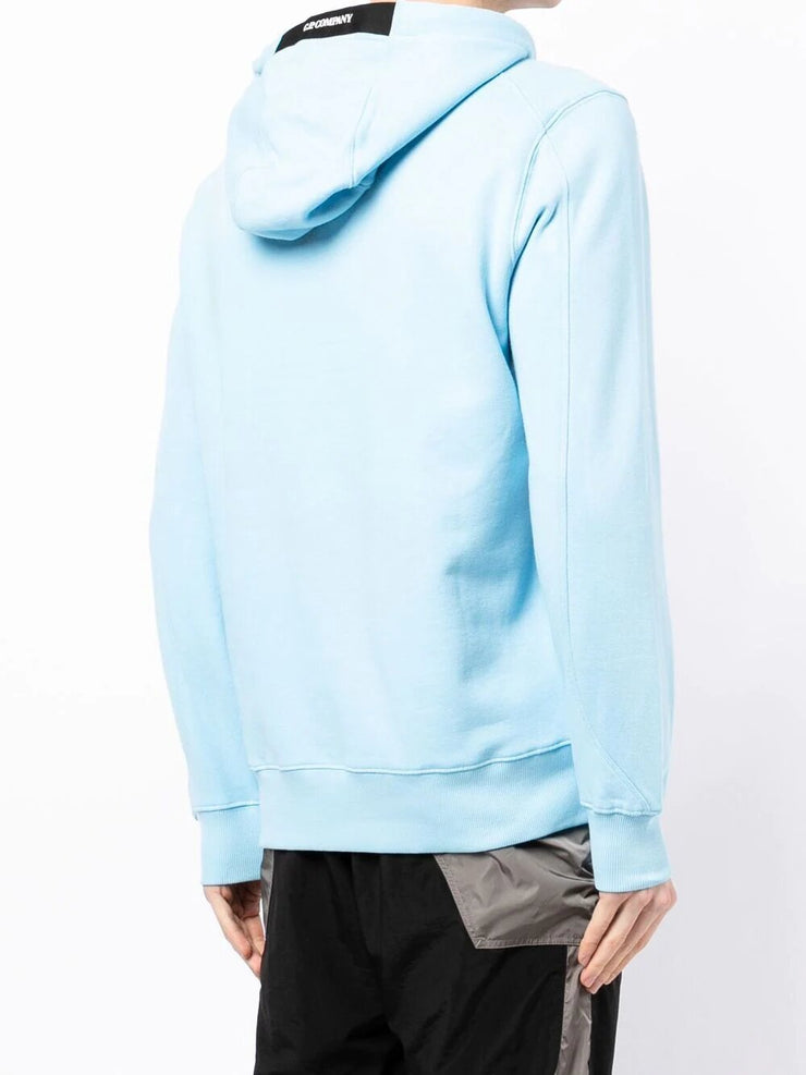 C.P. Company Diagonal Raised Fleece Hoodie Sky Blue