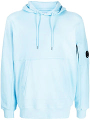 C.P. Company Diagonal Raised Fleece Hoodie Sky Blue