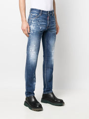 Dsquared2 Bleached Spots Wash Cool Guy Slim Jeans