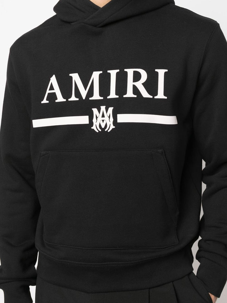 AMIRI Ma Bar Embroidery Hoodie Black