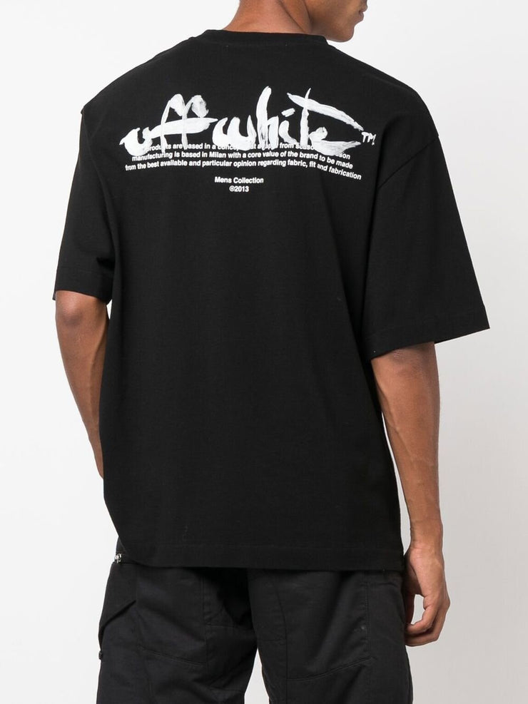 Off-White Paint Script Skater T-shirt Black