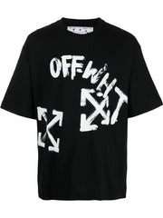 Off-White Paint Script Skater T-shirt Black