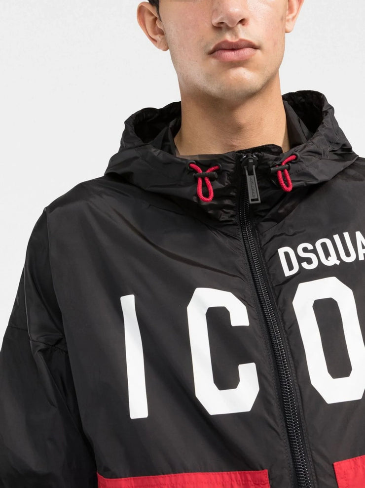 Dsquared2 Icon Logo Printed Jacket in Black