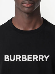 Burberry Harriston Brand-print Cotton-jersey T-shirt Black