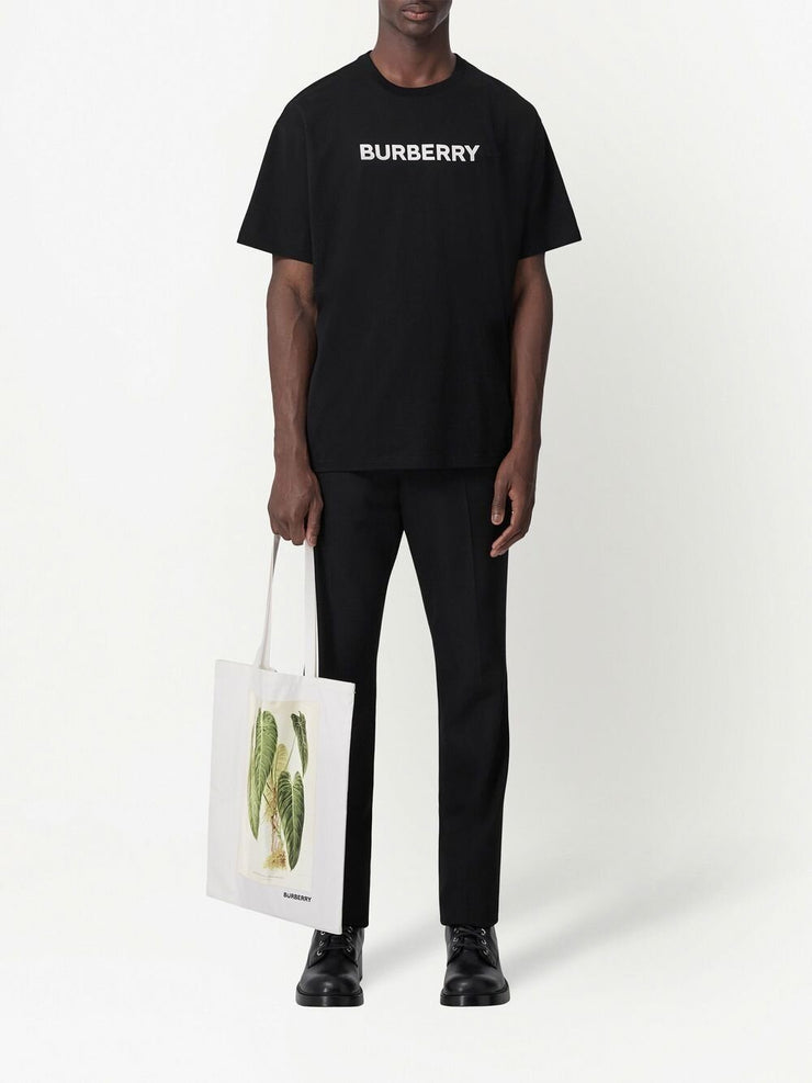 Burberry Harriston Brand-print Cotton-jersey T-shirt Black