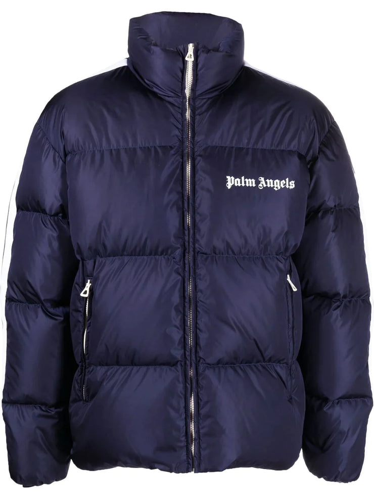 Palm Angels Classic Logo-print Padded Jacket in Navy