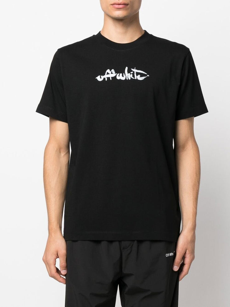 Off-White Painted Arrows-print T-shirt Black