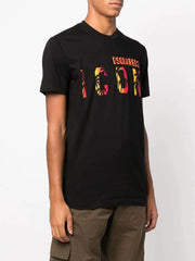 Dsquared2 Icon Tropical logo-print T-shirt Black