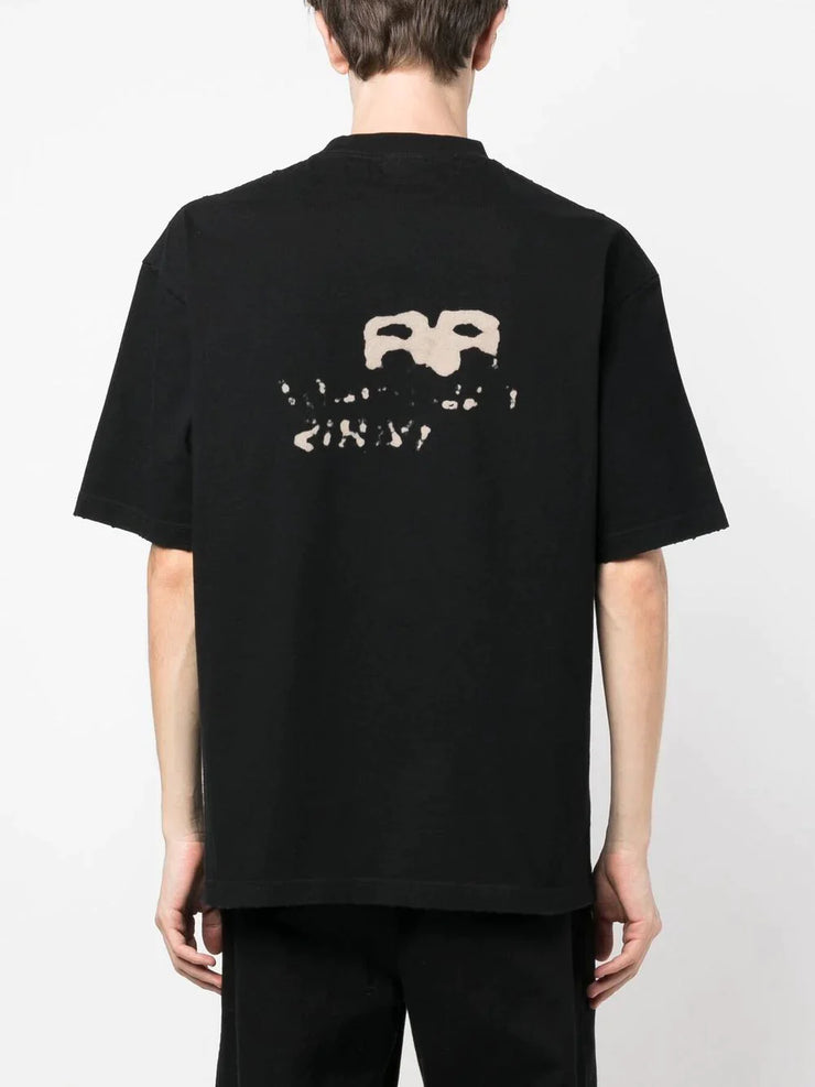 Balenciaga Hand Draw BB Icon Logo T-Shirt in Black