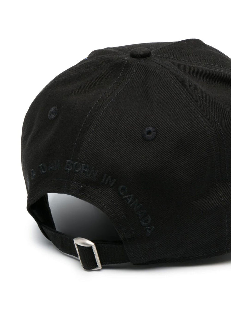 Dsquared2 Black Flag Patch Logo Cap