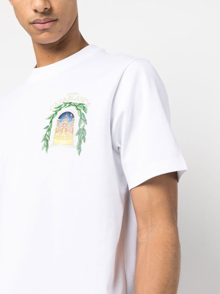 Casablanca Avenida Print T-shirt in White